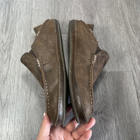 Olukai Moloa Brown Leather Slip On Shoes Men’s Size 9 M Casual Comfort Slippers main image 6